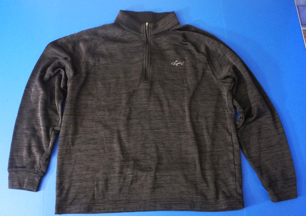 Greg Norman Men's Black Quarter Zip Pullover Siz L, Activewear Golf